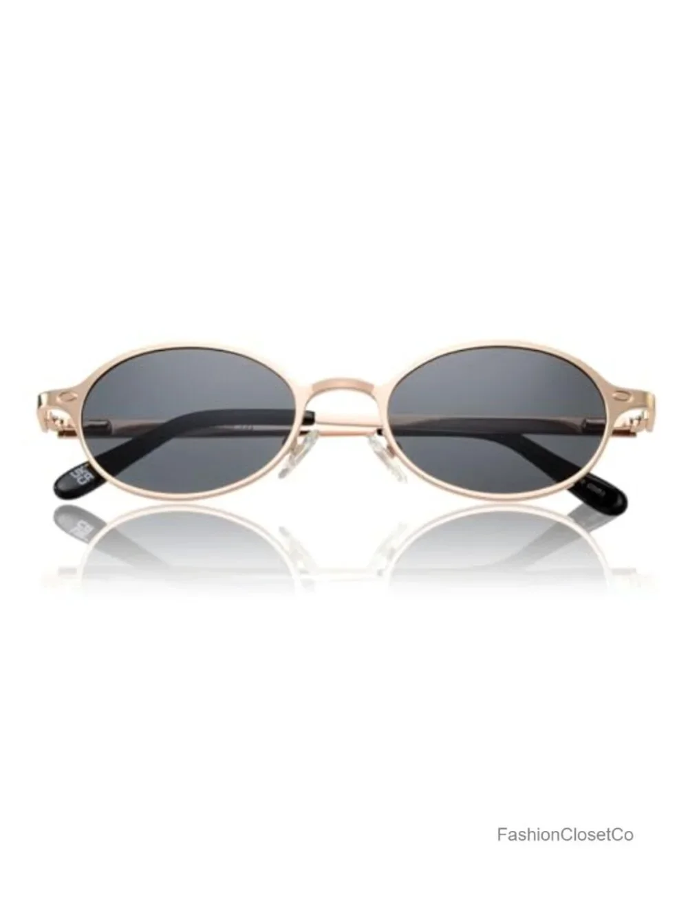 Polarized Retro Oval Sunglasses UV400 Protection Spring Hinges Lightweight